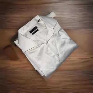 Calvin Klein 100% Cotton Men's‎ Dress Casual Shirt White Size 17 34/35